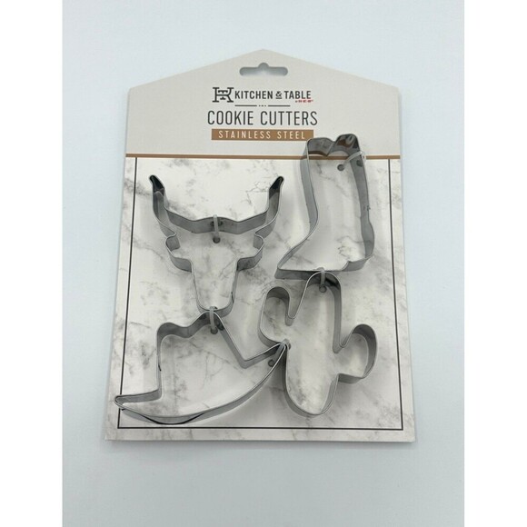 Other - Western Cookie Cutters set of 4 Longhorn, Cowboy Hat, Boot, Cactus